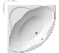 Ravak NewDay - Baignoire d’angle 140x140 cm, blanc C651000000