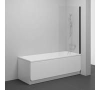 Ravak Nexty - Pare-baignoire 80x140 cm, noir/verre clair 7O840300Z1