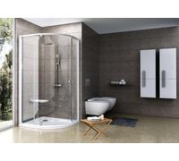 Ravak Pivot - Cabine de douche quart de cercle PSKK3-100, 97-100 cm, blanc/chrome/verre clair 376AA100Z1