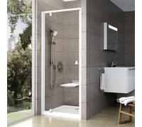 Ravak Pivot - Porte de douche, 76-81 cm, blanc/chrome/verre clair 03G40100Z1