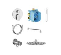 Ravak Spring - Robinet de douche encastré SG 090.00CR, avec corps d'encastrement et accessoires, chrome X07S145