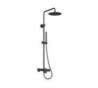 Ravak Spring - Set de douche avec mitigeur, diamètre 25 cm, noir mat X070559