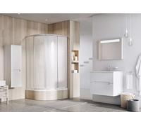 Ravak Supernova - Cabine de douche quart de rond en quatre parties SKCP4-80 Sabina, 78-80 cm, satiné/Pearl 31144VU0011