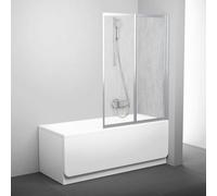 Ravak Supernova - Pare-baignoire pliant en deux parties VS2 105, 105x140 cm, satiné/Rain 796M0U0041