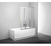 Ravak Supernova - Pare-bain pliant en trois parties VS3 115, 115x140 cm, verre satiné/transparent 795S0U00Z1