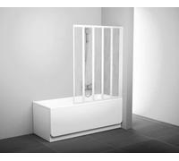 Ravak Supernova - Paroi de baignoire pliable en cinq parties, 114x133 cm, blanc/Rain 794E010041