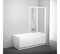 Ravak Supernova - Paroi de baignoire pliante en deux parties VS2 105, 105x140 cm, blanc/Grape 796M0100ZG