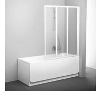 Ravak Supernova - Paroi de baignoire pliante en trois parties VS3 130, 130x140 cm, blanc/Grape 795V0100ZG