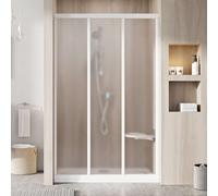 Ravak Supernova - Porte de douche en trois parties ASDP3-120, 117-121 cm, blanc/verre Grape 00VG01R2ZG