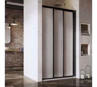 Ravak Supernova - Porte de douche en trois parties ASDP3-120, 117-121 cm, noir/Pearl 00VG03R211