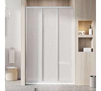 Ravak Supernova - Porte de douche en trois parties ASDP3-120, 117-121 cm, satin/Pearl 00VG0UR211