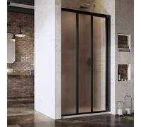 Ravak Supernova - Porte de douche en trois parties ASDP3-130, 127-131 cm, noir/verre Grape 00VJ03R2ZG