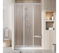 Ravak Supernova - Porte de douche en trois parties ASDP3-130, 127-131 cm, satiné/verre Grape 00VJ0UR2ZG