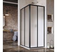 Ravak Supernova - Porte de douche SRV2-80 S, 77-79 cm, noir/verre Grape 14V403O2ZG