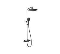 Ravak Termo - Set de douche avec thermostat de baignoire, 25x25 cm, 3 jets, noir X070444