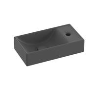 Ravak Veda 400 - Lave-mains 41x22 cm, sans trop-plein, trou pour robinetterie à droite, anthracite XJXP3240000