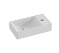 Ravak Veda 400 - Lave-mains 41x22 cm, sans trop-plein, trou pour robinetterie à droite, blanc XJXP1240000