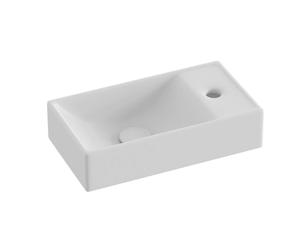 Ravak Veda 400 - Lave-mains 41x22 cm, sans trop-plein, trou pour robinetterie à droite, blanc XJXP1240000