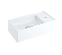 Ravak Veda 400 - Lave-mains Slim 40x22 cm, avec un trou pour robinetterie, blanc XJX01240000