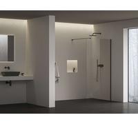 Ravak Walk-In - Paroi de douche Walk-In, 100x200 cm, noir/verre clair GW9WA0300Z1C