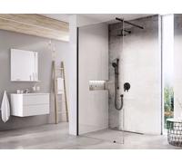 Ravak Walk-In - Paroi de douche Walk-In Wall 100x200 cm, noir/verre transparent GW9WA030SZ1