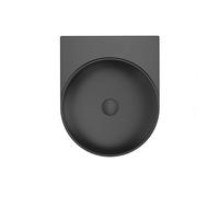 Ravak Yard - Lavabo 41x50 cm, sans trop-plein, sans trou pour robinet, noir mat XJX0D040000