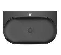 Ravak Yard - Lavabo 81x50 cm, sans trop-plein, trou pour robinetterie, noir mat XJX0D280002