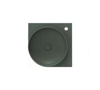 Ravak Yard - Lave-mains d’angle 45 x45 cm, sans trop-plein, trou pour robinet, Grey Green XJX08245000