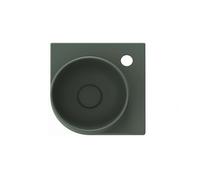 Ravak Yard - Lave-mains d'angle 28 x28 cm, sans trop-plein, trou pour robinetterie, Grey Green XJX08228000