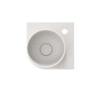 Ravak Yard - Lave-mains d'angle 28 x28 cm, sans trop-plein, trou pour robinetterie, Smoke Grey XJX0O228000