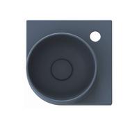 Ravak Yard - Lave-mains d'angle 28x28 cm, sans trop-plein, trou pour robinetterie, Deepsea Blue XJX07228000