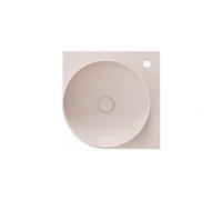 Ravak Yard - Lave-mains d'angle, 45 x45 cm, sans trop-plein, trou pour robinetterie, Alabaster Pink XJX0G245000