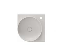 Ravak Yard - Lave-mains d'angle, 45 x45 cm, sans trop-plein, trou pour robinetterie, Smoke Grey XJX0O245000