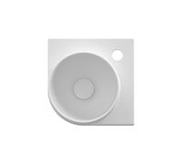 Ravak Yard - Lave-mains d'angle, 45x45 mm, sans trop-plein, trou pour robinet, blanc mat XJX0E228001