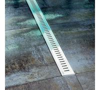 Ravak Zebra - Garniture de vidage pour douche avec grille en inox, 75 cm X01433