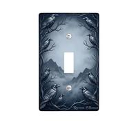 Raven Plaque de protection pour interrupteur à bascule en plastique noir de taille standard pour chambre à coucher, salle de bain, cuisine, entrée (simple)