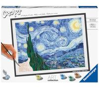 Ravensburger – Peinture par Numéros CreArt 30x40 cm Van Gogh La Nuit étoilée – Dès 12 ans