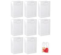 RAVNIX Pochettes Transparentes Lot de 8, Fermeture Auto-Scellante & Plastique Claire-Fiable, Haute Clarté & Pack Optimal pour Offrir Cadeaux, Stocker Bijoux & Garder Propre