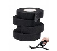 RAVNIX Ruban Faisceau Électrique Auto Noir, Lot 4x10m, Ruban Armé Tissu, Scotch Élec Renforcé Protège Câble Contre Chaleur, Vibration & Frottement Moteur Moto