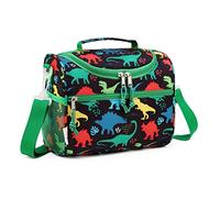 RAVUO Sac Isotherme Repas Garçons, Mignon Dinosaure Sac à Lunch pour Filles Boîte à Repas Isotherme Enfant Sac à Déjeuner Lunch Bags Box avec Bandoulière Amovible pour Pique Nique École