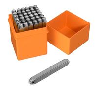 Ravytha 37 Pièces Tampon Lettre, Poincon Metal, Lettre à Frapper A-Z/Chiffres 0-8/Symbol &/Symbole du Coeur, Lettre pour Argile Autodurcissante pour Estampage du Métal, du Plastique, du Cuir(3mm)