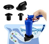 Ravytha Deboucheur Evier avec 4 Différentes Ventouses, Ventouse Toilette | Ventouse WC, Pompe Deboucheur Canalisation pour Déboucher les Toilettes, Lavabo, Baignoire, Drain de Sol