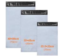 Ravytha Enveloppe Plastique Expedition L-20 Pcs, XL-20 Pcs, XXL-10 Pcs, Emballage Colis Vetement, Pochette Envoie, Autoadhésive Sachet Colis, Opaques Sac, pour Textiles et Boîtes a Chaussures