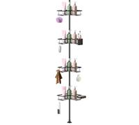 Ravytha Etagere Angle Douche, Rangement Douche, Porte Savon Douche, Support Douche, Etagere Angle Salle de Bain, Organisateur Douche Salle de Bain Telescopique, Tablette Salle de Bain, Noir