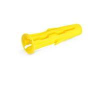 Rawlplug UNO Cheville murale universelle multi-usages en polypropylène jaune pour béton, brique, plaque de plâtre, OSB, compatible avec vis numéro 6 x 1-1/2, clip de 96