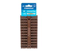 Rawlplug Uno Lot de 96 68560 chevilles universelles pour plaques de plâtre, maçonnerie, brique, béton - 7 mm - Marron