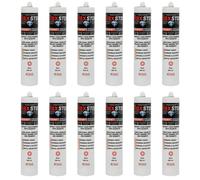 Raxit Mastic Anti-Rongeurs, Pack de 12 x 300ml, Gris Métallique, Résistant à l'Eau, Pour Murs et Passages de Tuyaux