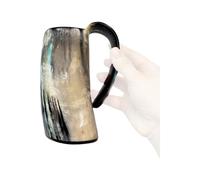 Raxove Tasse à Boire en Corne, Tasse Vintage à Whisky avec Poignée, Chope en Corne de Viking