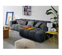 Best Mobilier Canapé d'angle droit Ray 4 places en tissu texturé Gris