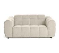 Ray - canapé droit 2 places en tissu texturé - Beige Beige G